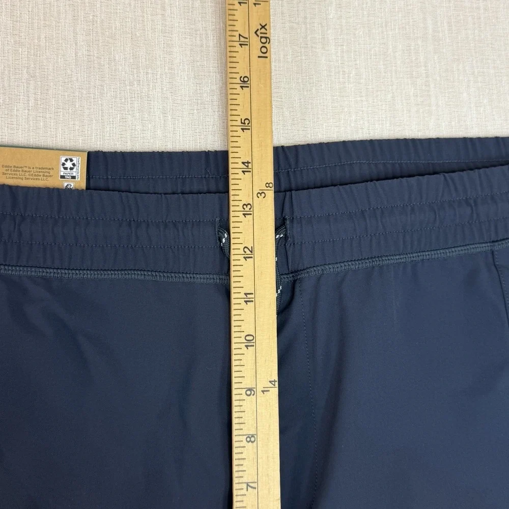 NEW Eddie Bauer Men's Pull On Trail Pants Sz 3XL Navy Drawstring Elastic Waist